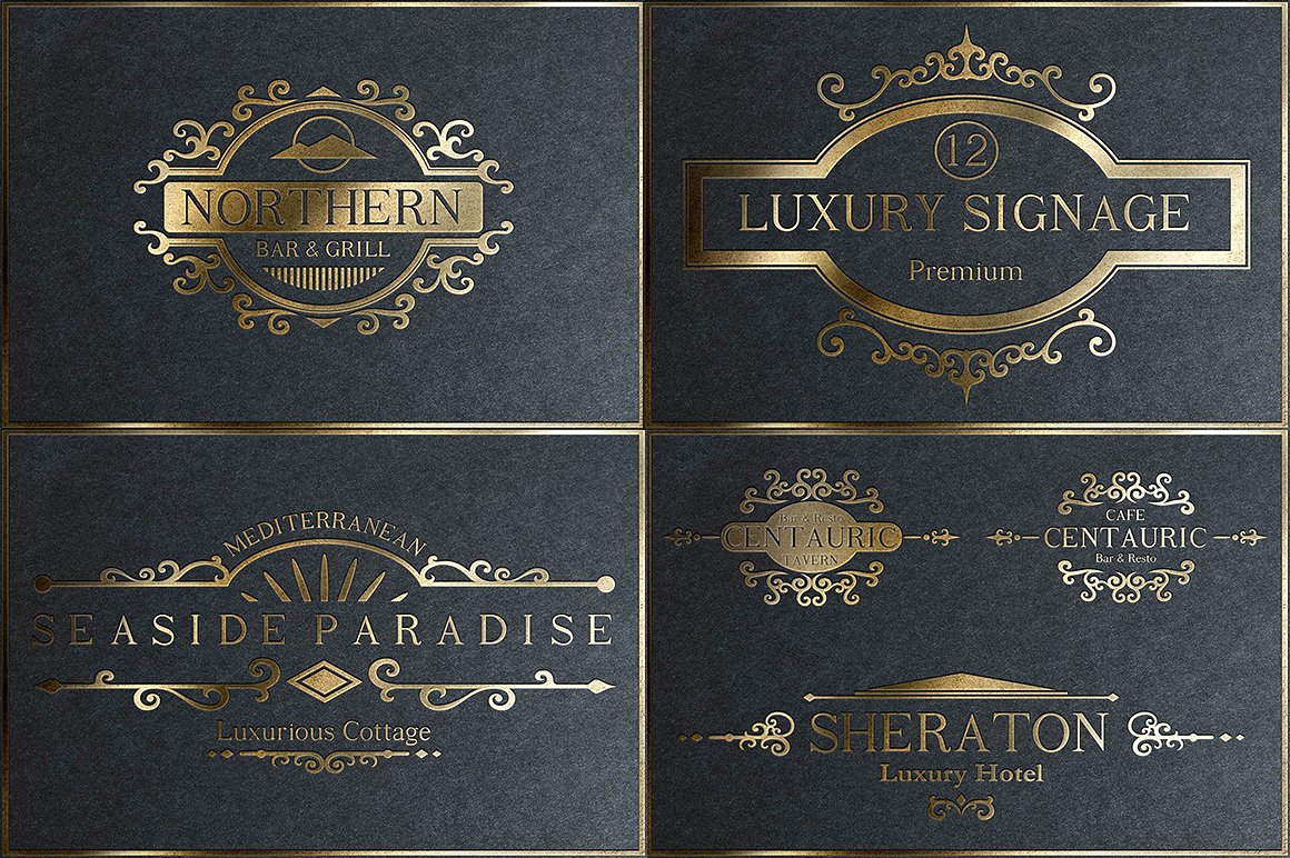 素材库下午茶：高品质的600+复古风格矢量logo标志标签大集合插图(21)