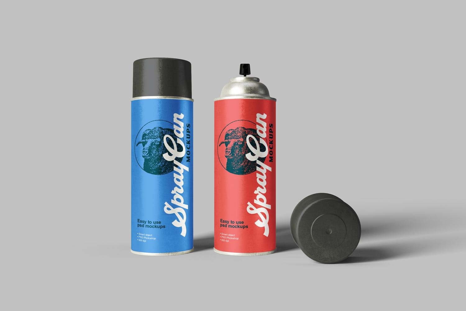 液压喷雾罐外观设计样机模板 Spray Can Mockups插图(1)