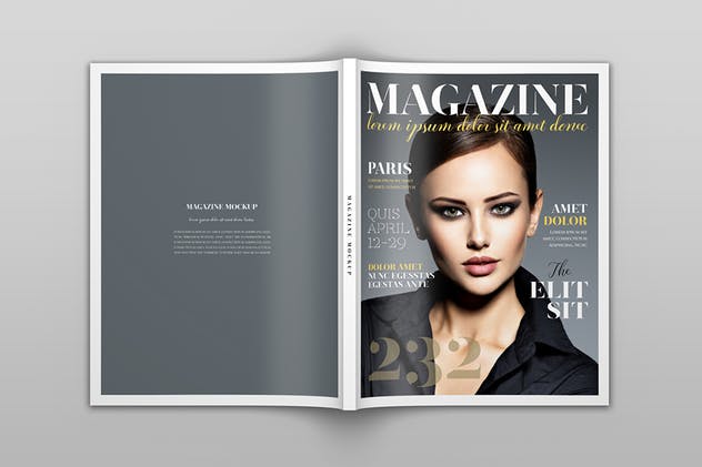 多用途美国信纸规格时尚杂志样机 US Letter Magazine Mockup插图(14)