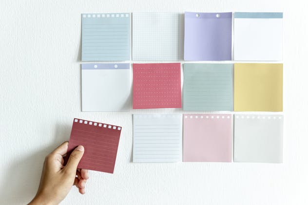 办公专用便利贴便签样机模板 Paper Note Mockup插图(2)