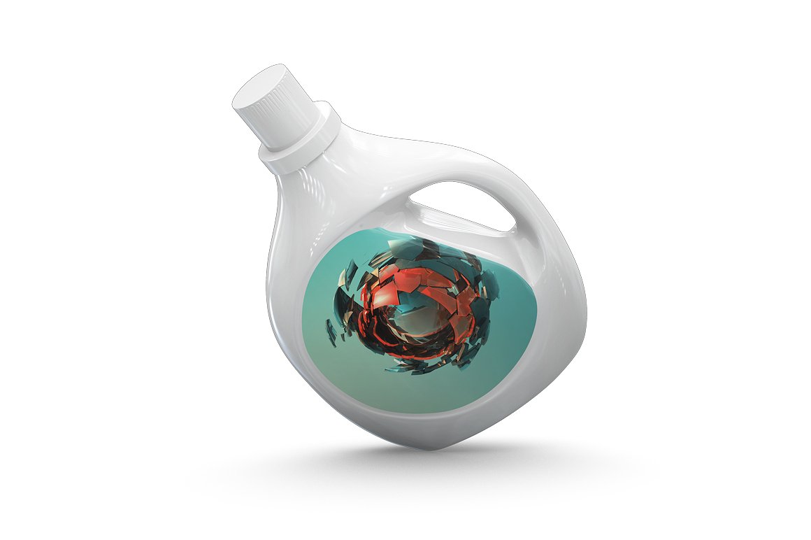 逼真的洗涤剂洗衣液瓶子包装样机展示模型mockups插图(8)