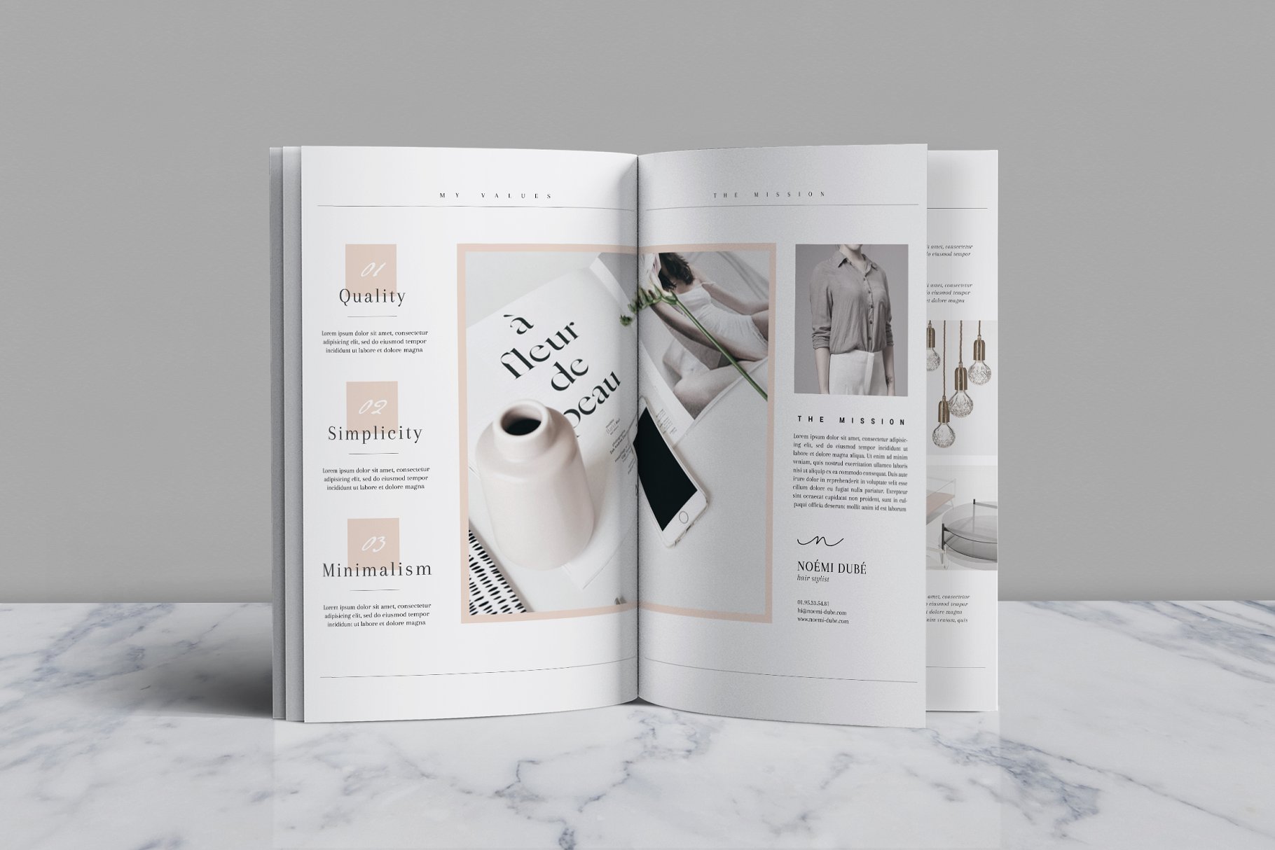 时尚创意类企业画册模板 Editorial Portfolio PSD • Noémi插图(3)