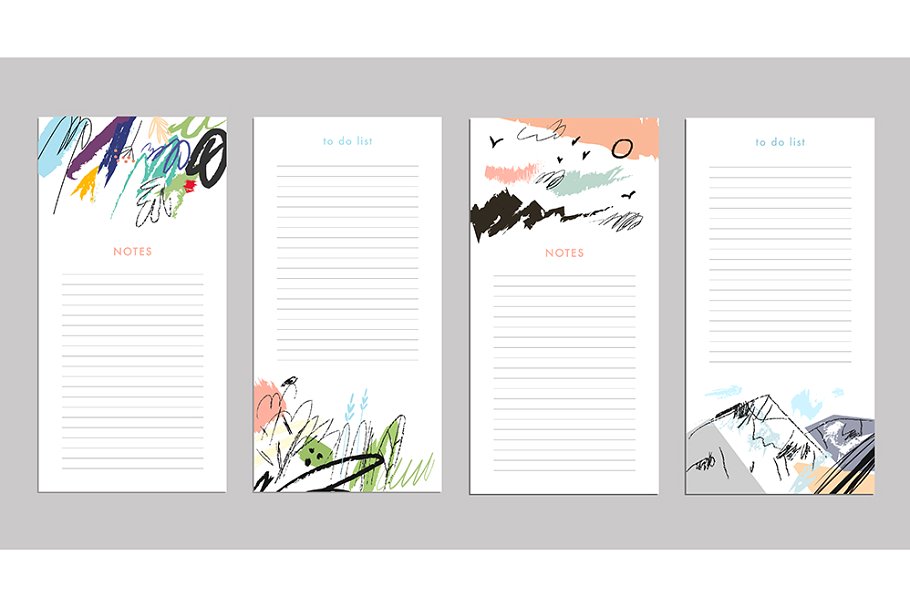 周计划行程规划模板 Weekly Planners. EPS & JPEG插图(9)