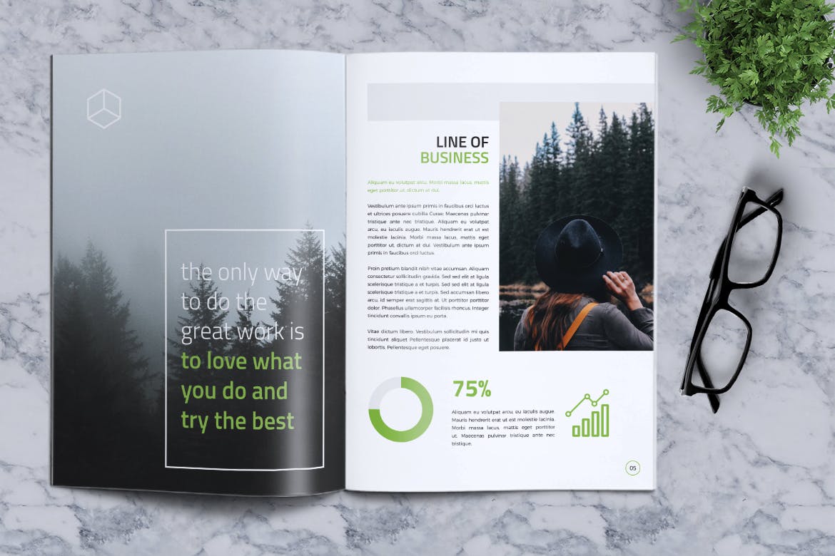 创意企业宣传册/画册设计模板v13 Creative Brochure Template Vol. 13插图(3)