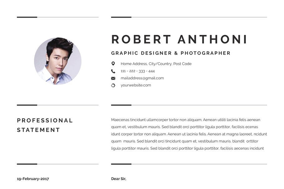 创意个人求职简历模板 Creative Resume Template 3 Pages插图(7)