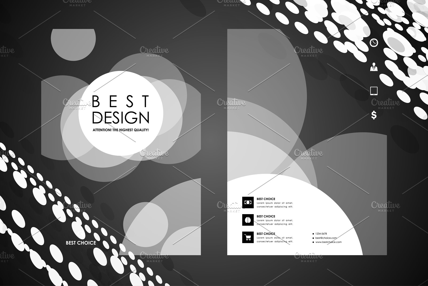 抽象彩色几何椭圆图形宣传册模板 Brochure Templates插图(10)