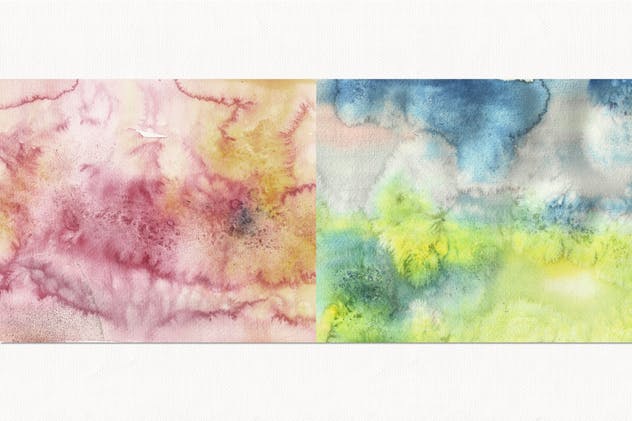 12个优质淡水彩背景套装 Set of 12 Watercolor Backgrounds插图(4)