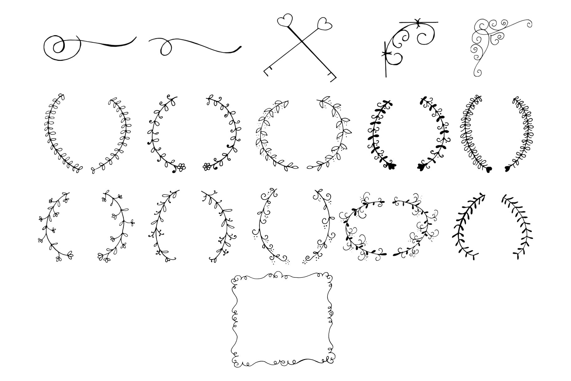 45+手绘装饰元素剪贴画合集v7 45+ Hand Design Element Cliparts Ver. 7插图(2)