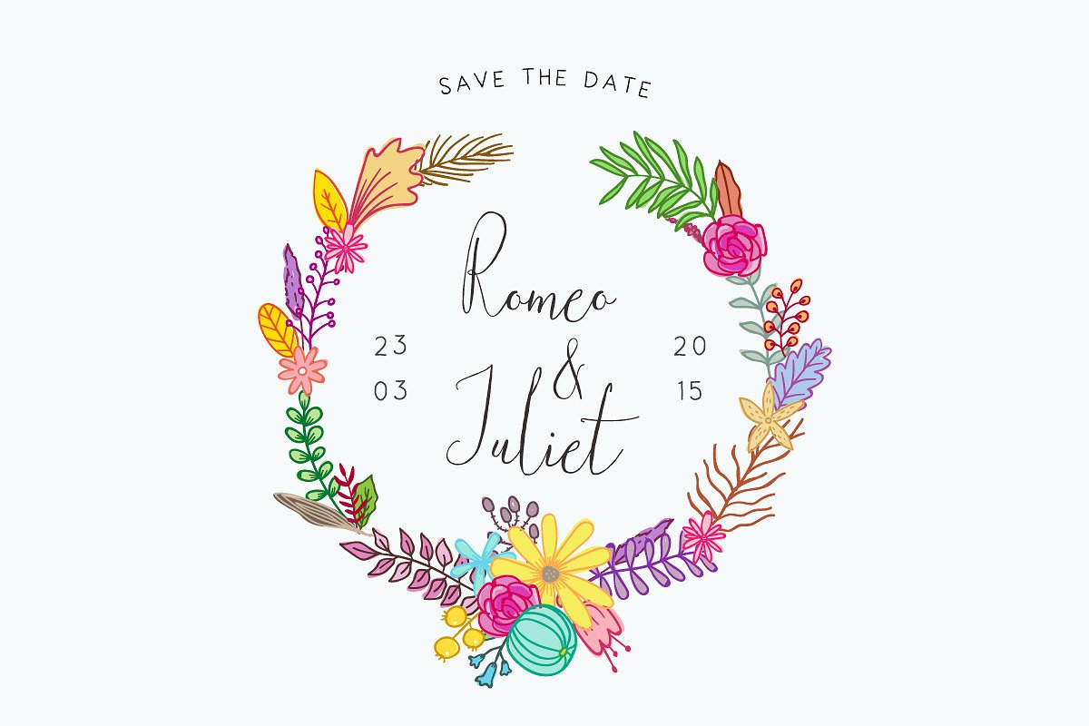 设计素材盛宴:98款字体+520个独立矢量图形+270款花卉元素 FontGrap – Font & Graphic Bundle插图(10)