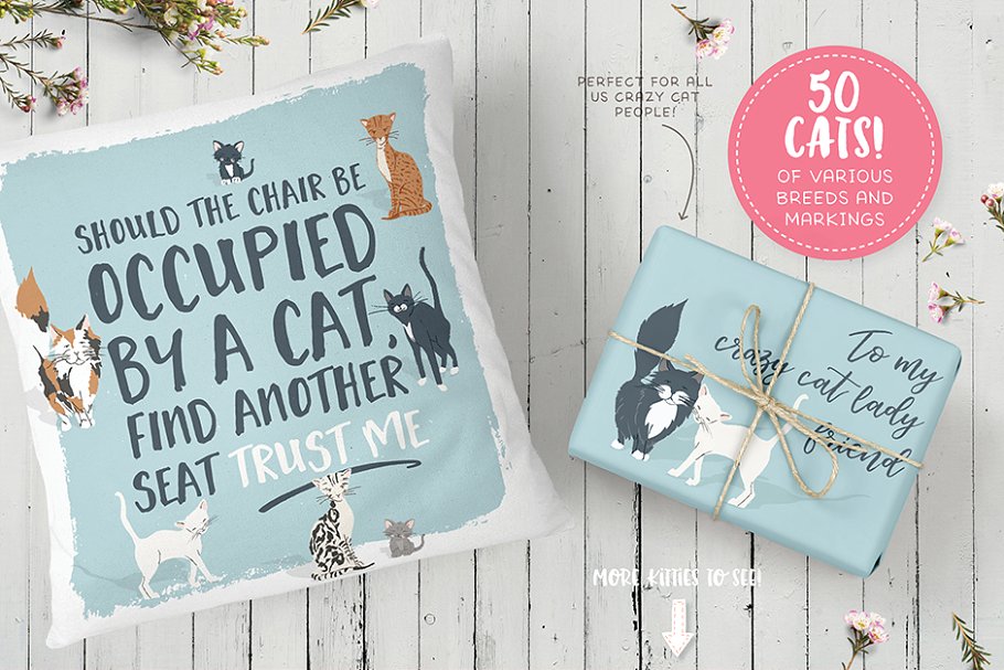 165种手绘动物素材 Cats, Dog breeds & Horses: 165 pets插图(2)