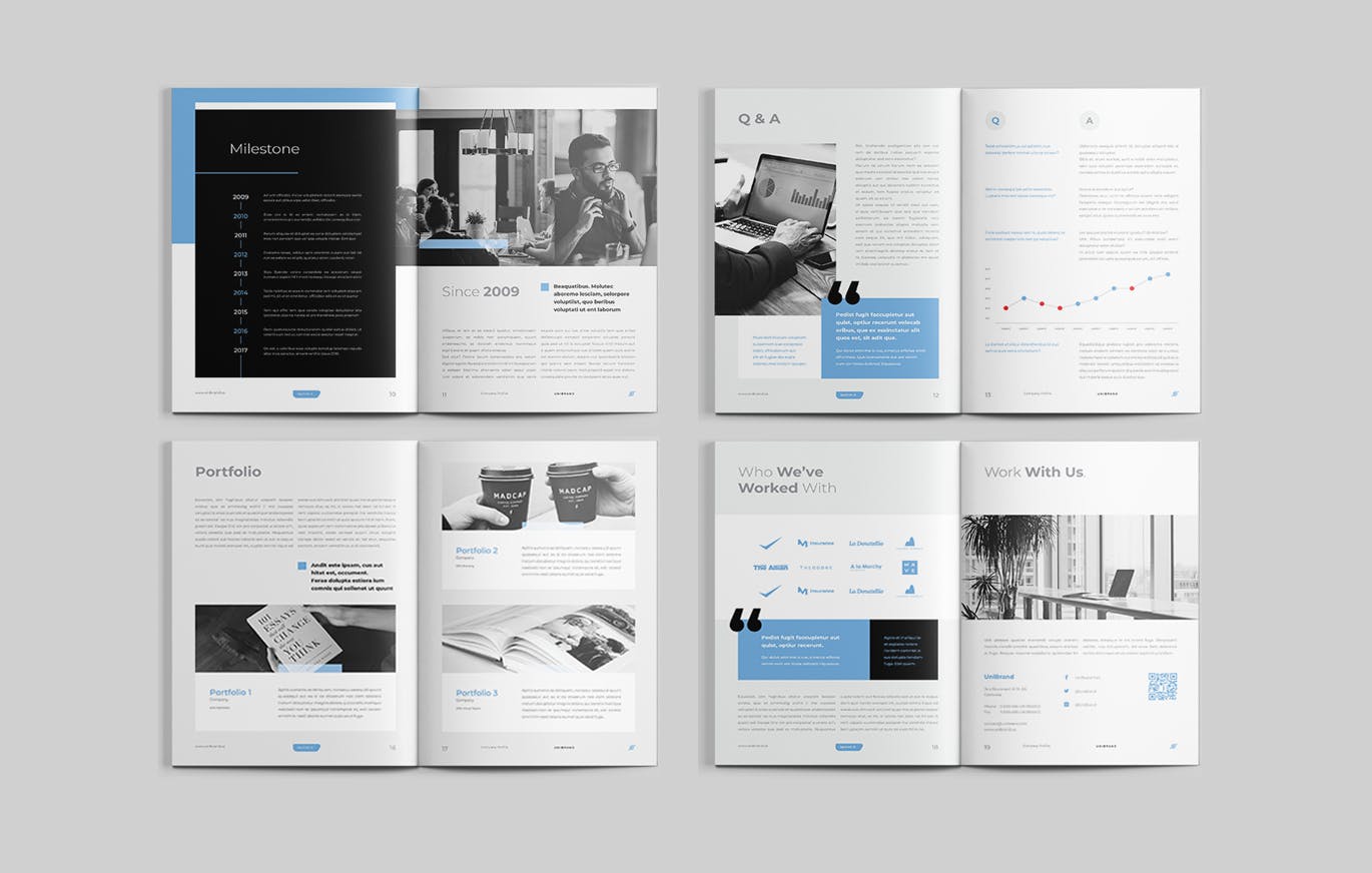 20P高端时尚简约的品牌手册楼书画册杂志设计模板插图(1)
