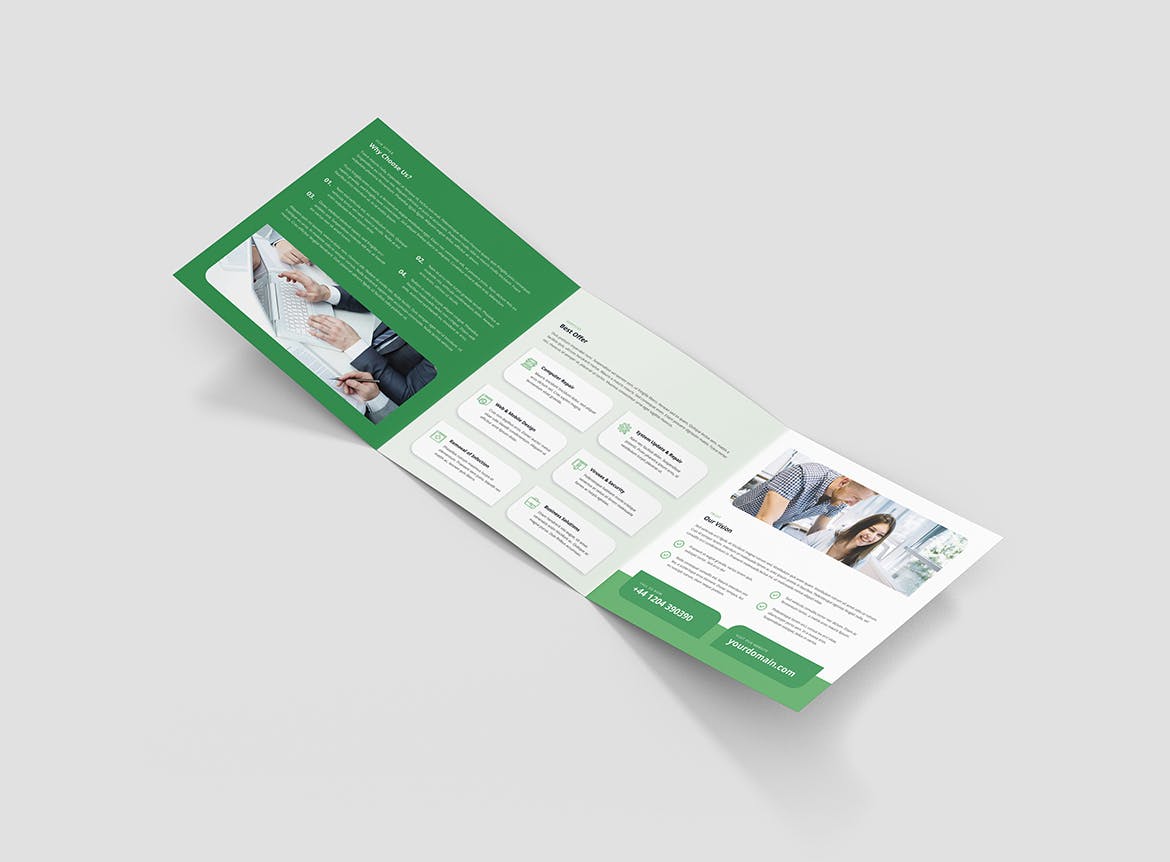 IT服务IT公司宣传折页传单设计模板 IT Services – Brochures Bundle Print Templates插图(4)