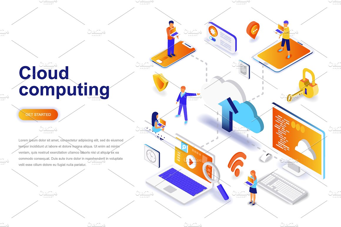 等距概念扁平风网站着陆页设计插画模板合集 Isometric Concept Flat Design插图(13)