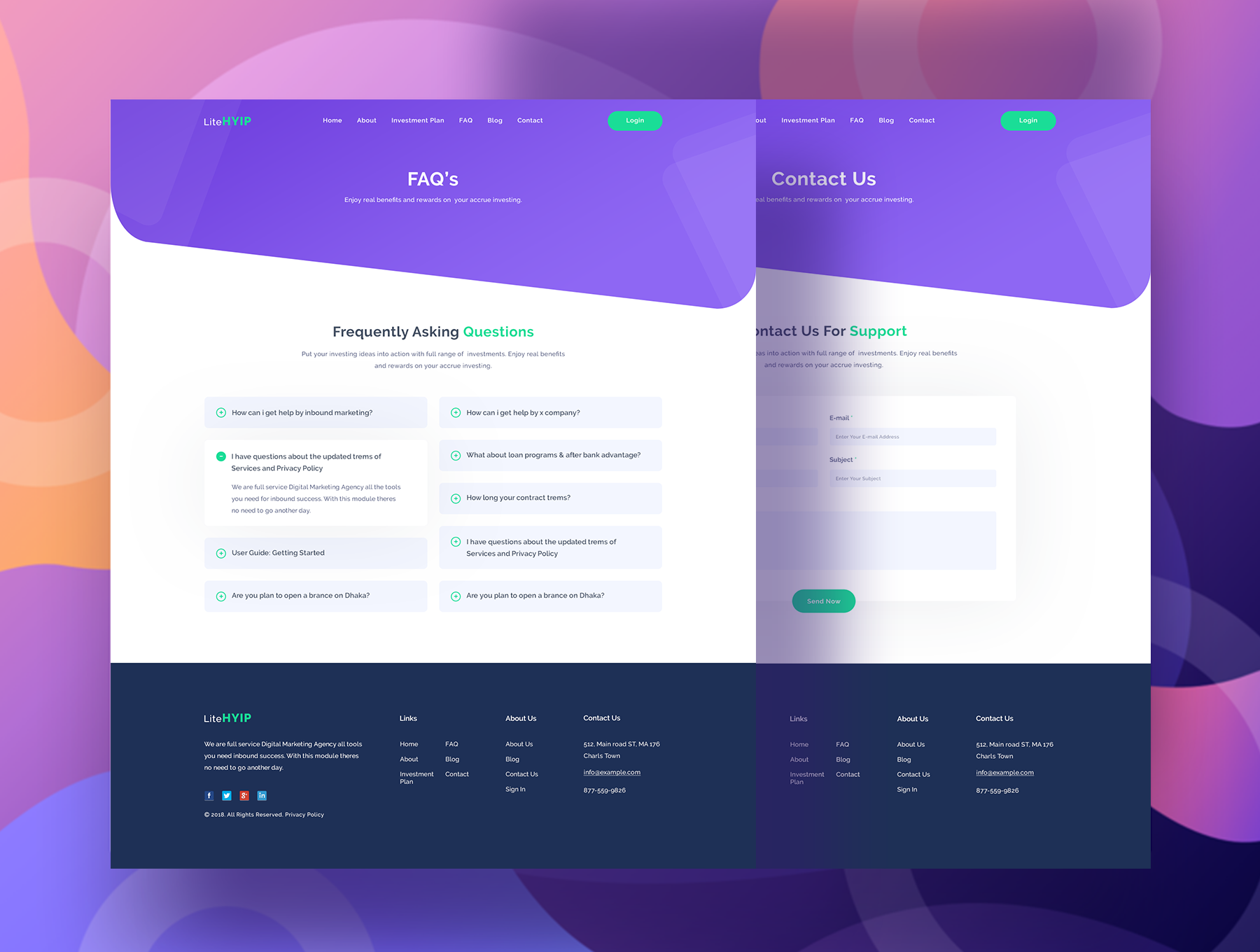 素材库下午茶：时尚的投资类产品官网模板下载[PSD,XD]插图(5)
