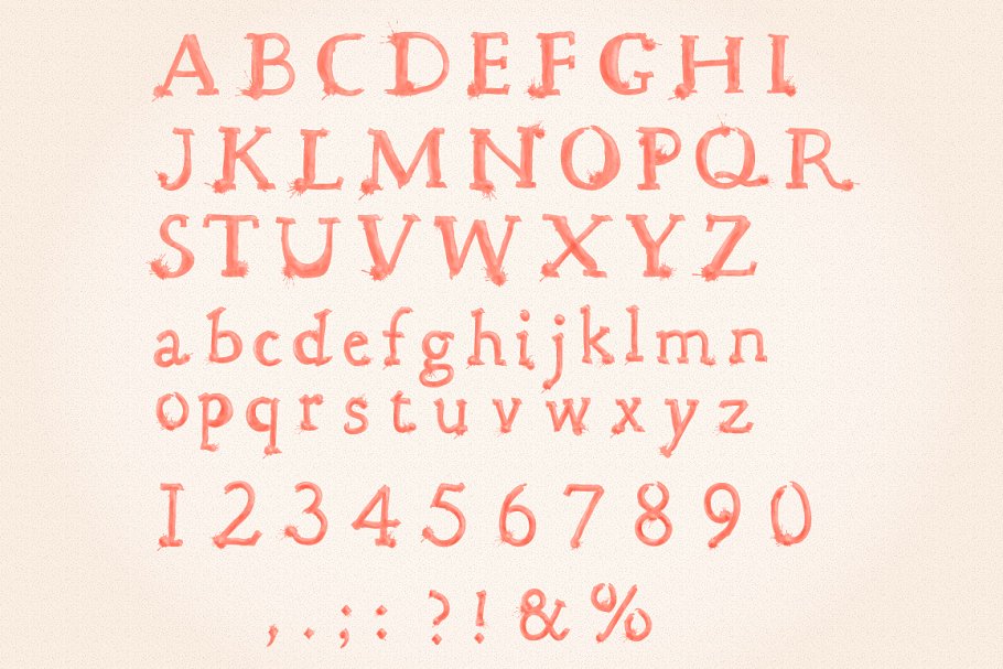 四色水彩卡通字母表 Watercolor Alphabet插图