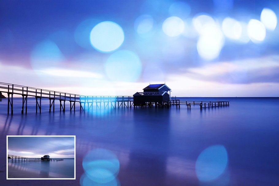 5K冰雪散景叠层背景 5K Ice Bokeh Overlays插图(2)