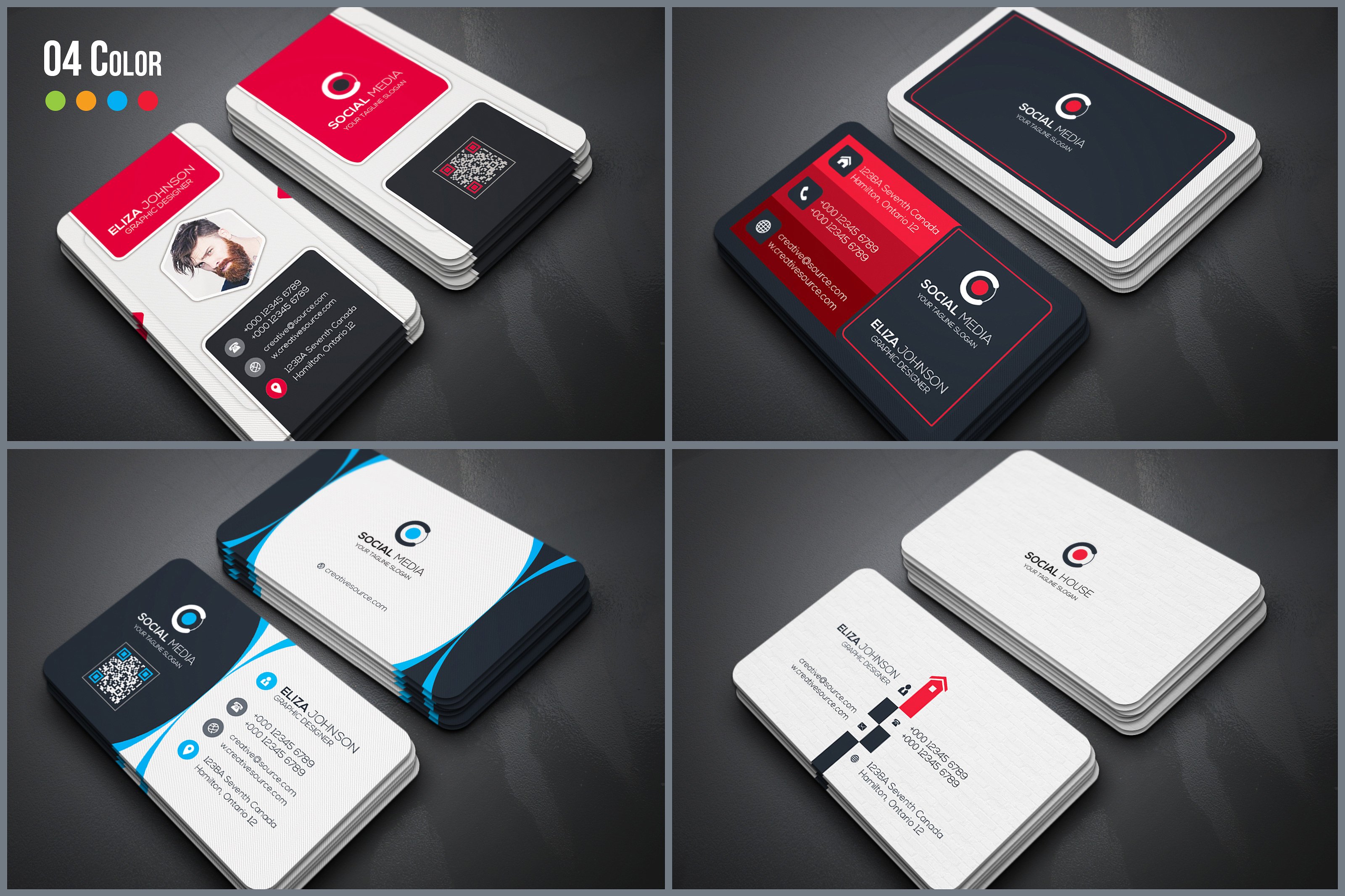 50款独特的商业化名片设计模板下载[psd]插图(12)