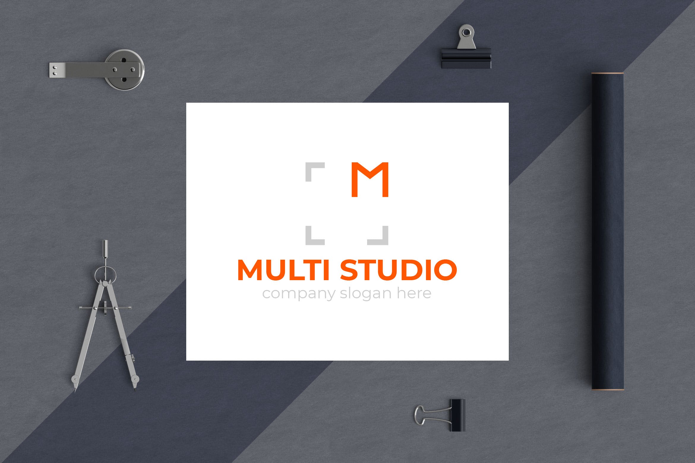 字母M创意图形企业品牌Logo设计素材库精选模板 Letter Based Business Logo Template插图