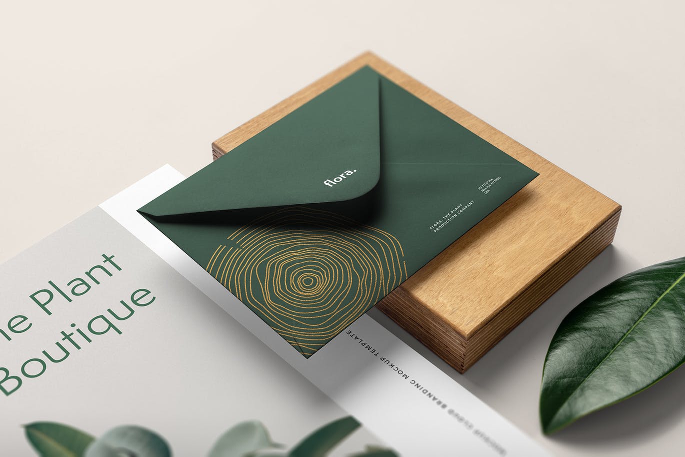 高端企业品牌VI设计效果预览办公用品套装样机v1 Flora Branding Mockup Vol. 1插图(3)