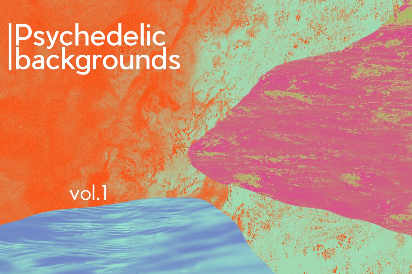 12张迷幻风格水彩背景图素材 Psychedelic Backgrounds插图