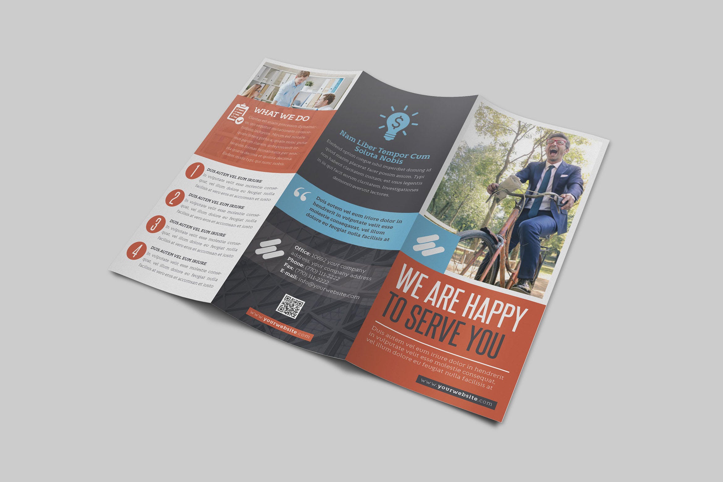 多用途三折页宣传单设计模板v5 Multipurpose Business Trifold Vol 5插图