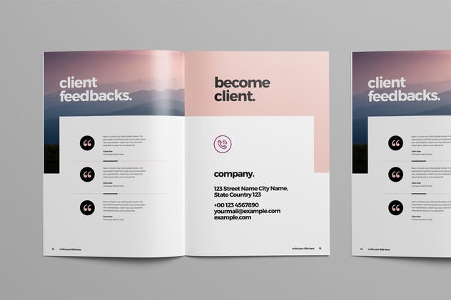 懒人设计师必备企业画册设计INDD模板 Business Brochure Template插图(6)