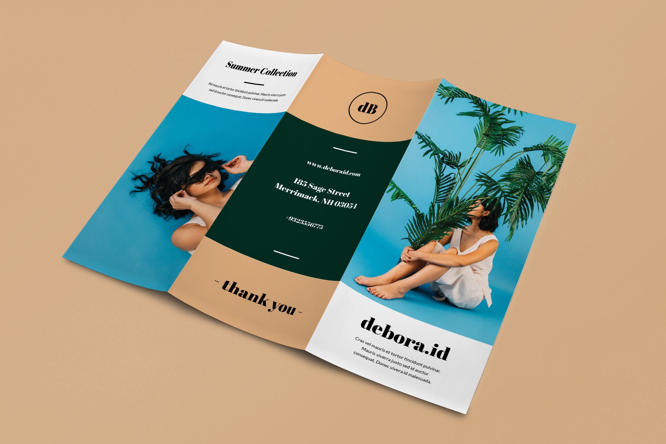 三折页时尚策划公司宣传单设计模板插图(3)