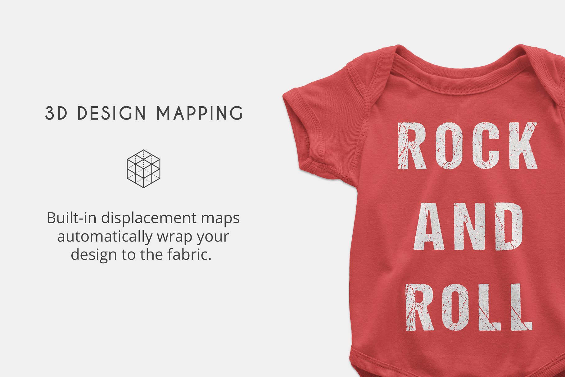 婴儿连体睡衣样机 Infant Lap Shoulder Onesie Mockups插图(3)