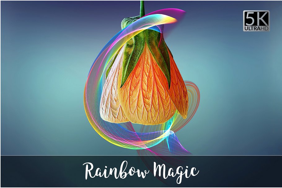 5K高清分辨率魔法彩虹叠层 5K Rainbow Magic Overlays插图