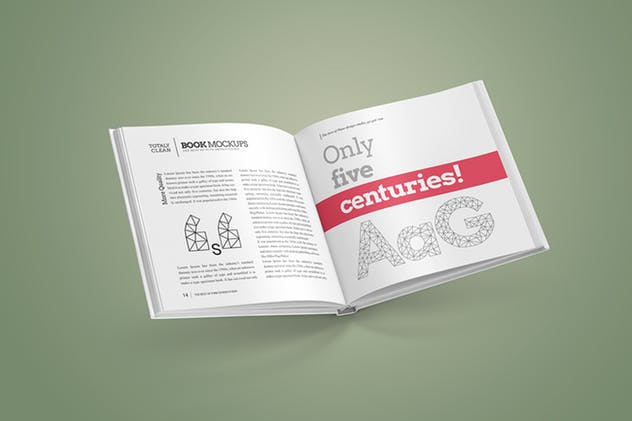 方形精装图书样机套装 Square Book Mock-Up Set插图(2)