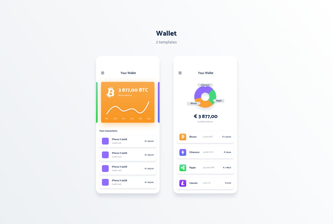 极简主义设计风格APP应用UI设计素材库精选套件v2 Vol. 2 – Spojeeto Mobile App UI Kit插图(6)