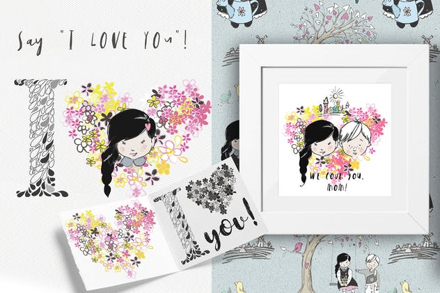 农场の爱水彩插画元素合集 LOVE IN THE FARMHOUSE插图(2)