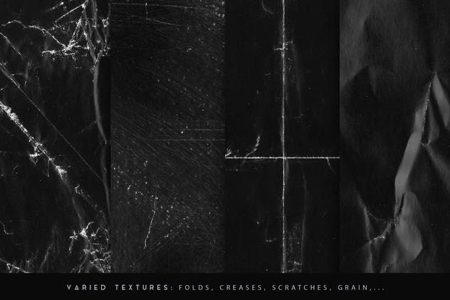 30款手工制作做旧风格黑色纸张材质纹理 Black Paper Textures插图(4)