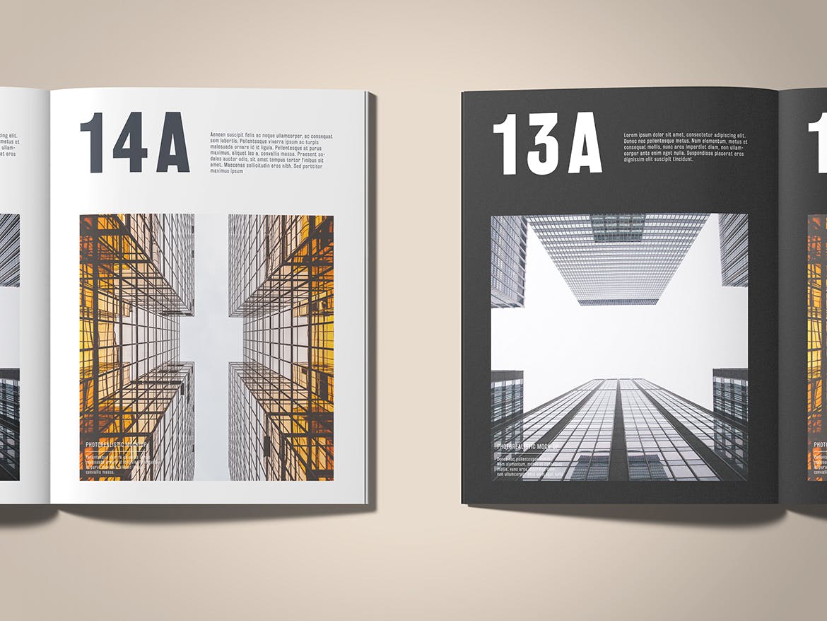 铝箔压印技术美国尺寸标准杂志设计图样机 US Letter Foil Stamping Magazine Mock-Up插图(6)