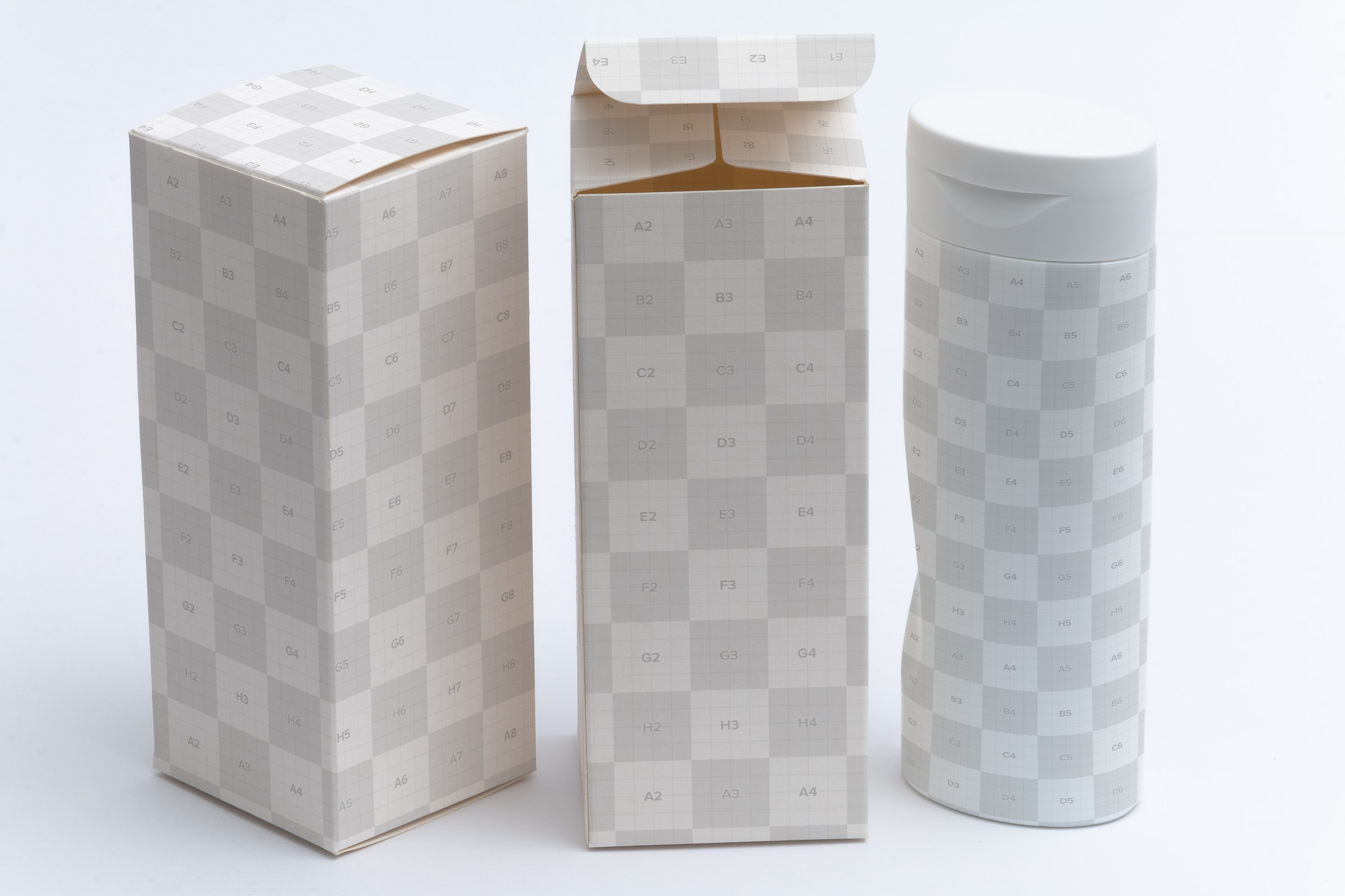 长方体产品包装盒/礼品盒设计效果图样机01 Tall Gift Box Mockup 01插图(1)