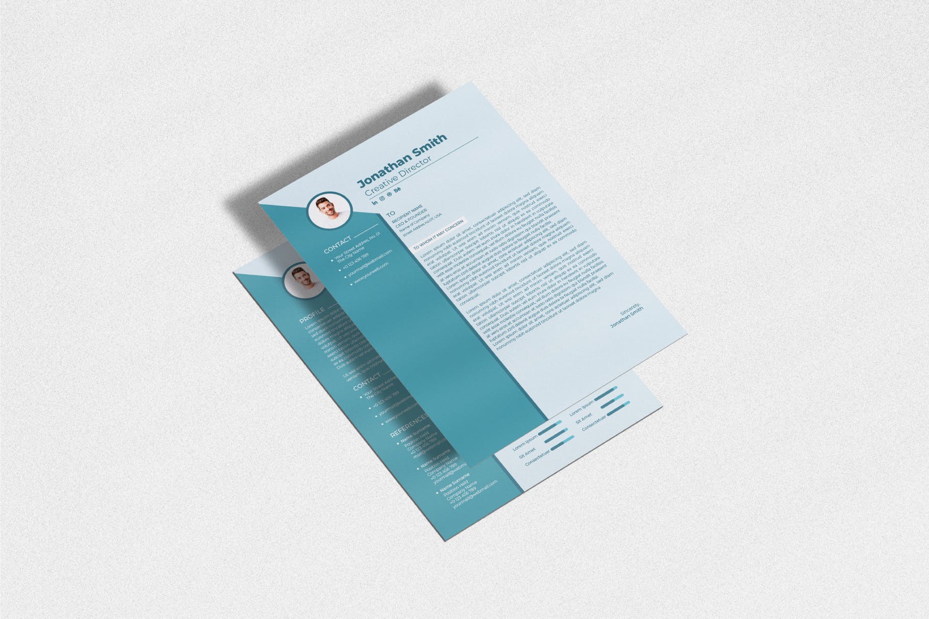 创意部门经理个人素材库精选简历模板v1 Cv Resume Template.v1插图(1)