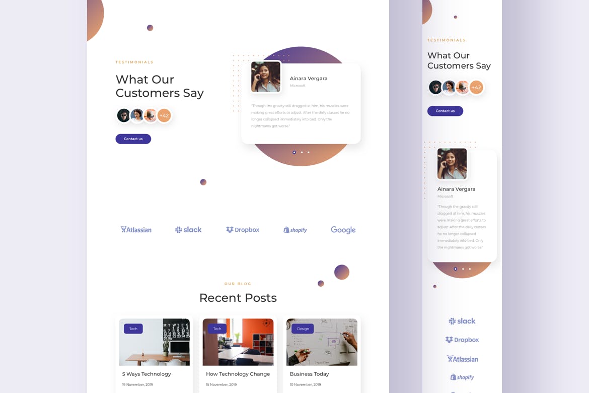 商业技术响应式网站着陆页设计模板[FIG, SKETCH, XD] Business Technology Responsive Landing Page插图(5)