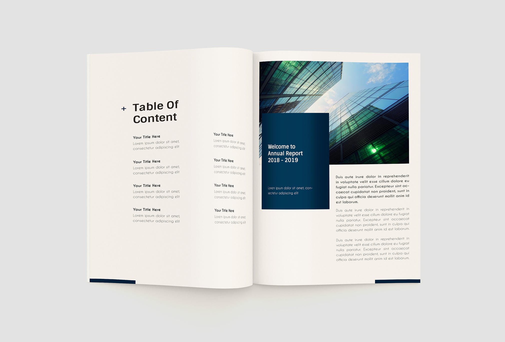 企业年度报告/年终总结报告设计模板 Annual Repot Company Name插图(1)