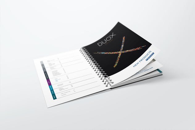 活页装订记事本/目录册样机 Spiral Bound Book / Catalogue Mockups 2插图(4)