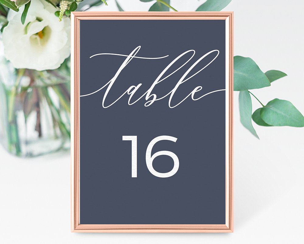 现代海军蓝婚礼邀请函设计套件 Modern We Do Script Navy Blue插图(5)