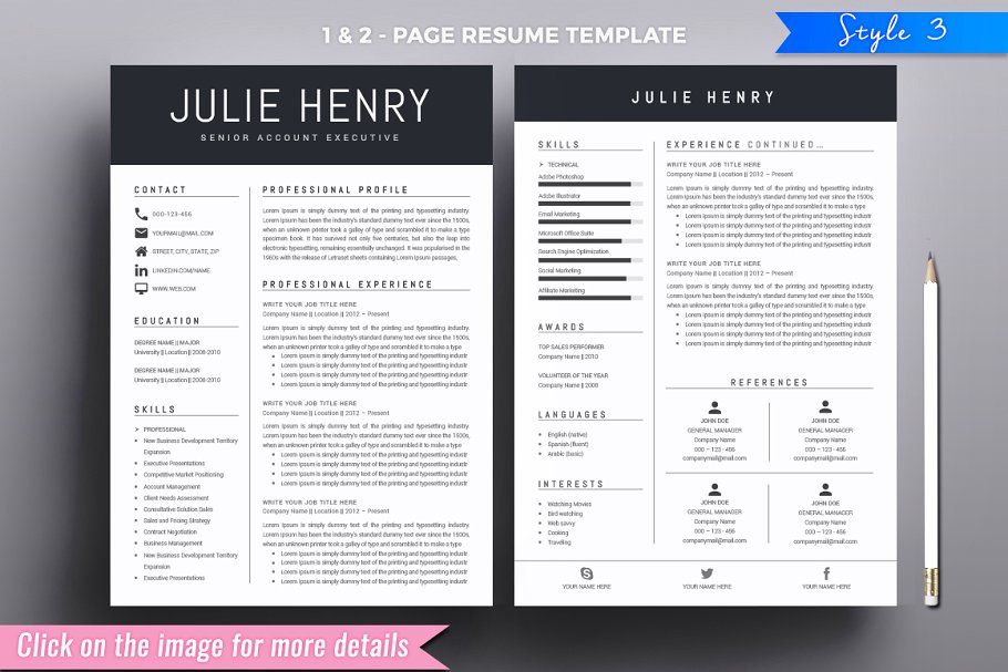 个人介绍/工作简历模板  Resume/CV Template插图(7)