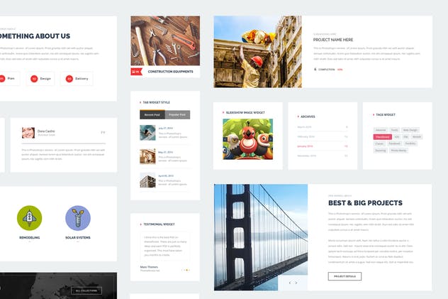 多用途网站UI套件UI模板 Redbee Multipurpose web ui kit插图(1)