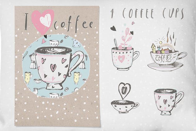 农场の爱水彩插画元素合集 LOVE IN THE FARMHOUSE插图