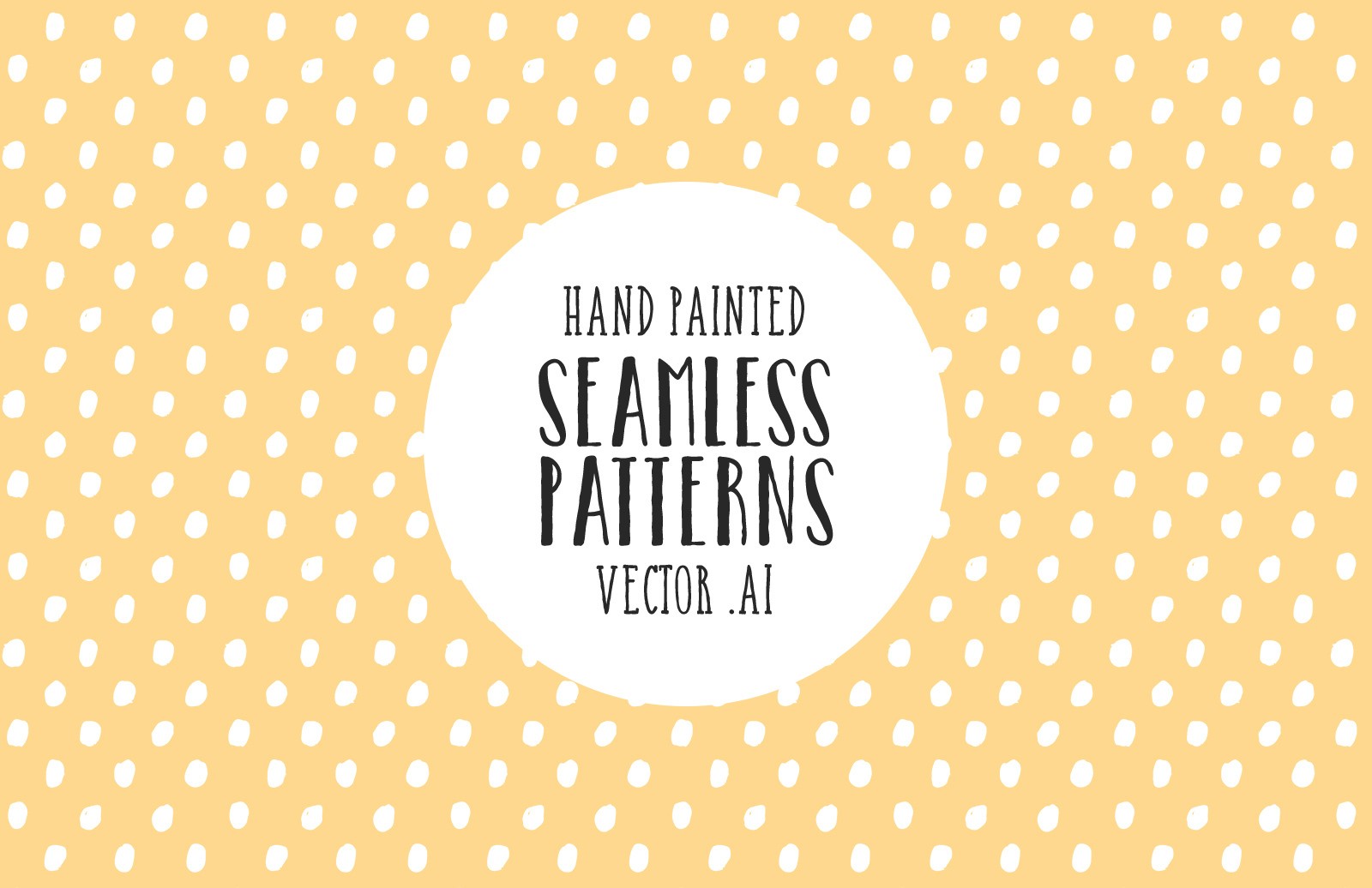 手绘线条/形状无缝矢量图案 Hand Painted Seamless Vector Patterns插图(1)