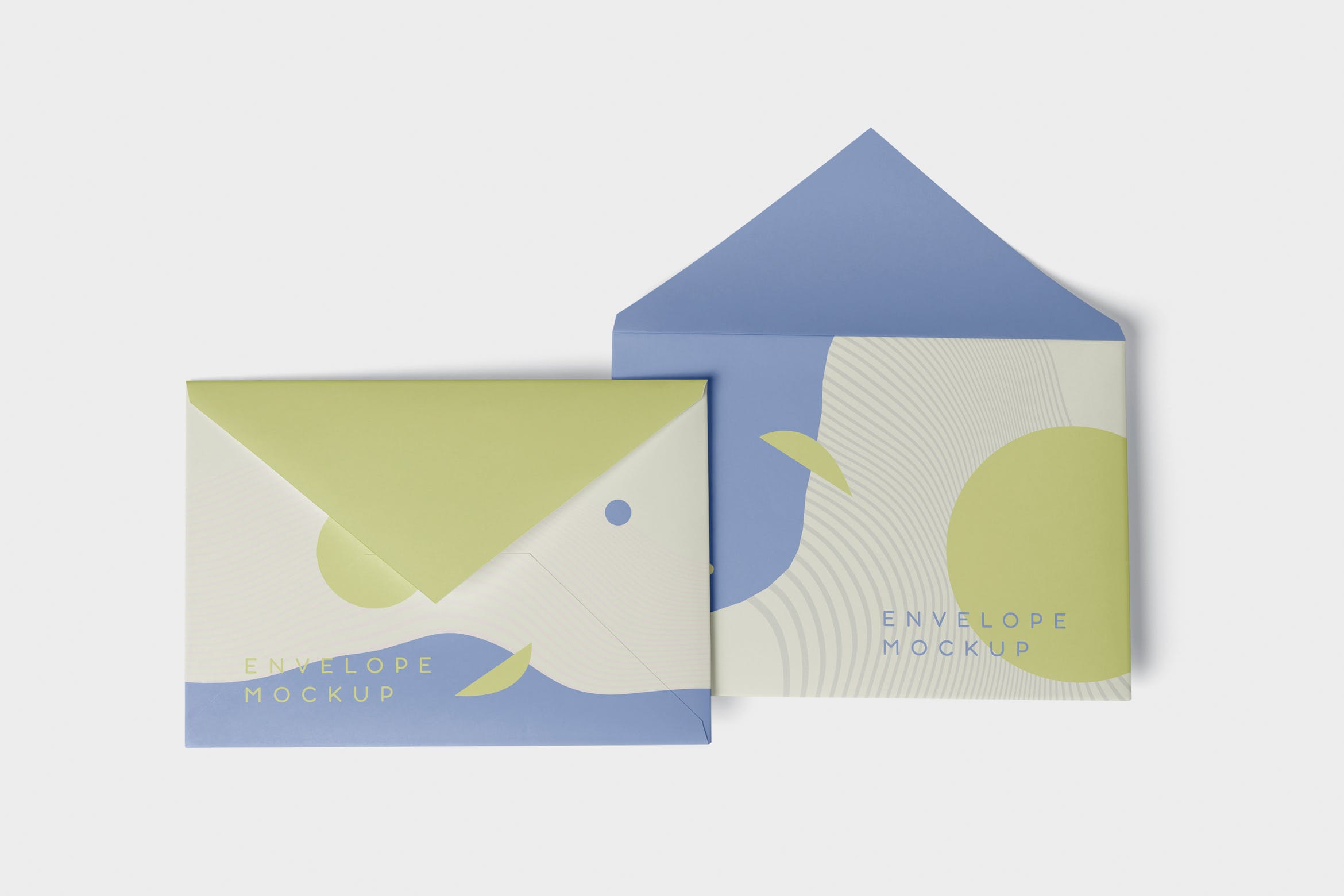 高端企业信封外观设计图素材库精选模板 Envelope C5 – C6 Mock-Up Set插图