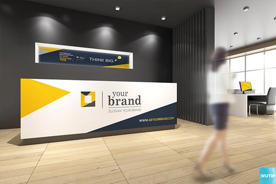 3D立体logo标志企业文化办公室设计VI样机展示模型mockups插图(5)