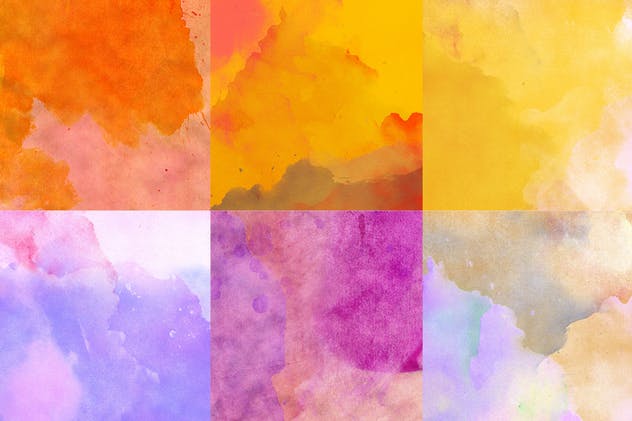 独特的抽象水彩纹理套装Vol.1 Watercolor Textures Vol. 1插图(2)