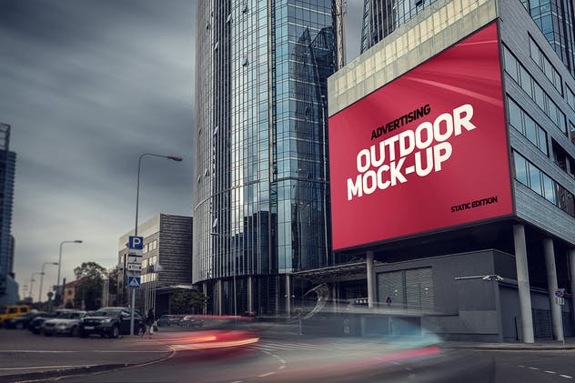 户外巨型广告海报动态样机模板 Animated Outdoor Advertising Mockups插图(1)