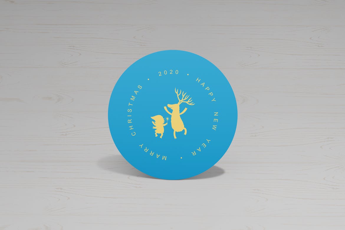 圆形卡片/贴纸设计效果图样机素材库精选v1 Round Cards / Stickers Mock-Ups Vol.1插图(3)