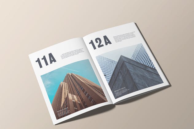 A4烫金印字杂志样机 A4 Foil Stamping Magazine Mock-Up插图(13)